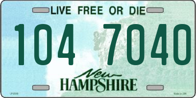 NH license plate 1047040
