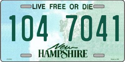 NH license plate 1047041