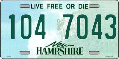 NH license plate 1047043