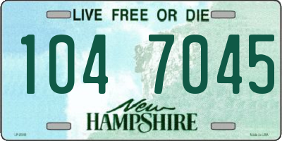 NH license plate 1047045