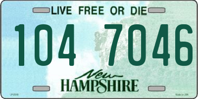 NH license plate 1047046