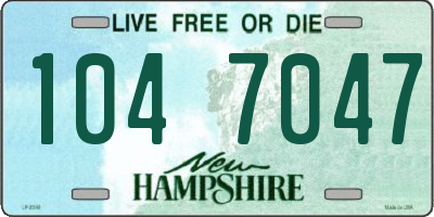 NH license plate 1047047