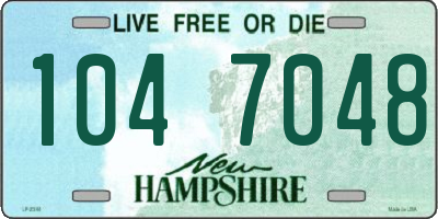NH license plate 1047048