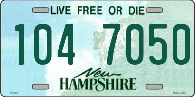 NH license plate 1047050