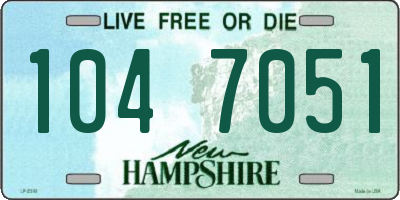 NH license plate 1047051