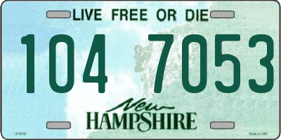 NH license plate 1047053