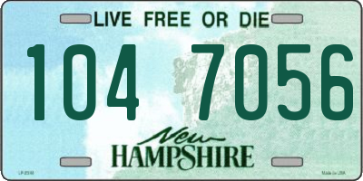 NH license plate 1047056