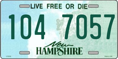 NH license plate 1047057