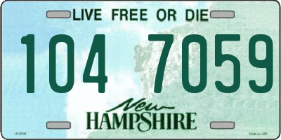 NH license plate 1047059