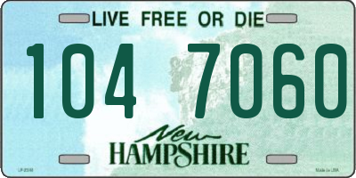 NH license plate 1047060