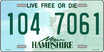 NH license plate 1047061