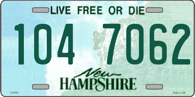 NH license plate 1047062
