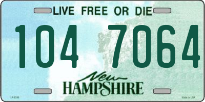 NH license plate 1047064