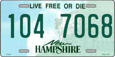 NH license plate 1047068