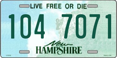 NH license plate 1047071