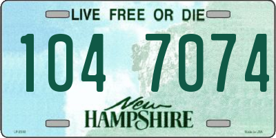 NH license plate 1047074