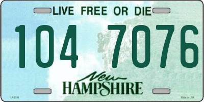 NH license plate 1047076