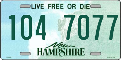 NH license plate 1047077