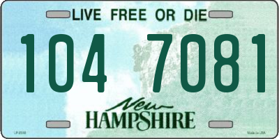 NH license plate 1047081