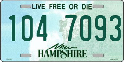 NH license plate 1047093