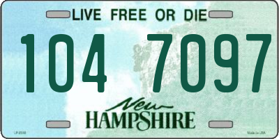NH license plate 1047097