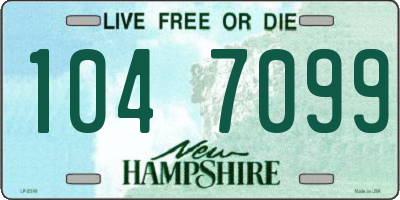 NH license plate 1047099