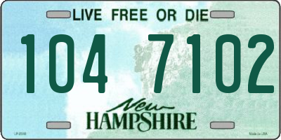 NH license plate 1047102