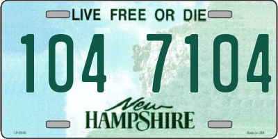 NH license plate 1047104