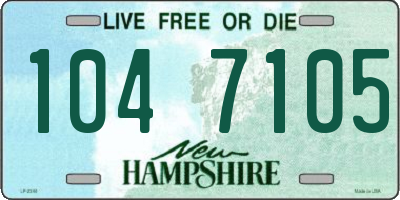 NH license plate 1047105