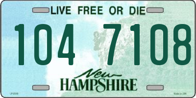 NH license plate 1047108