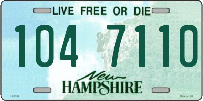 NH license plate 1047110