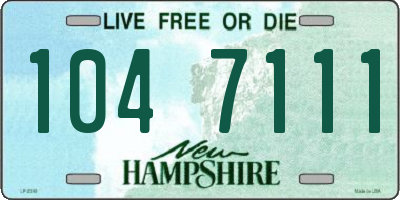 NH license plate 1047111