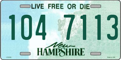 NH license plate 1047113