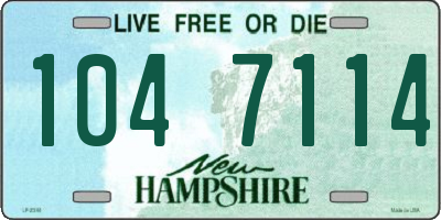 NH license plate 1047114