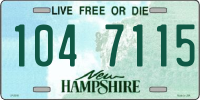 NH license plate 1047115