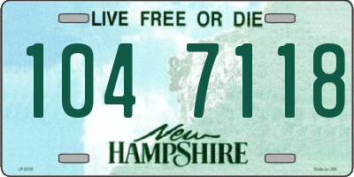 NH license plate 1047118