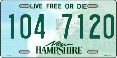 NH license plate 1047120