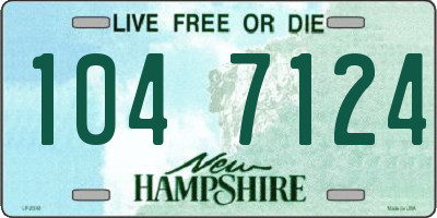 NH license plate 1047124