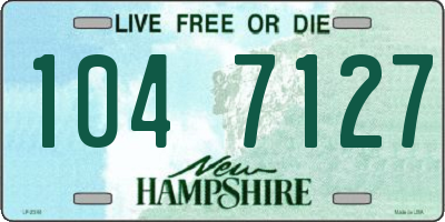 NH license plate 1047127