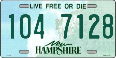 NH license plate 1047128