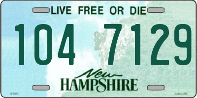 NH license plate 1047129
