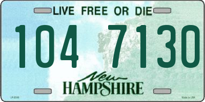 NH license plate 1047130