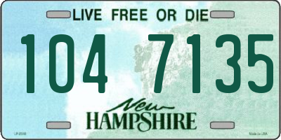 NH license plate 1047135