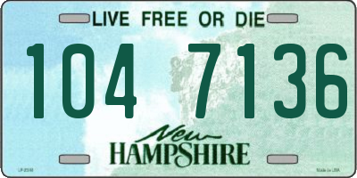 NH license plate 1047136