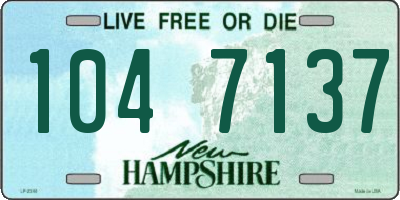 NH license plate 1047137