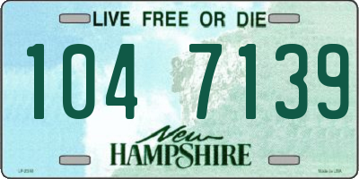 NH license plate 1047139