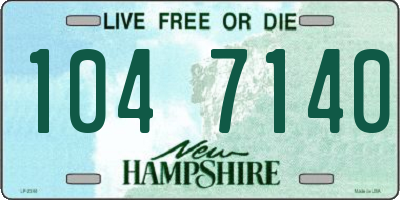 NH license plate 1047140