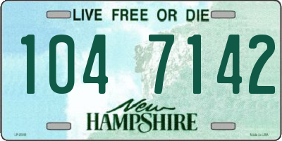 NH license plate 1047142