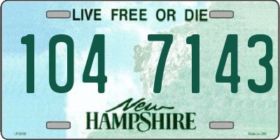 NH license plate 1047143