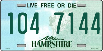 NH license plate 1047144